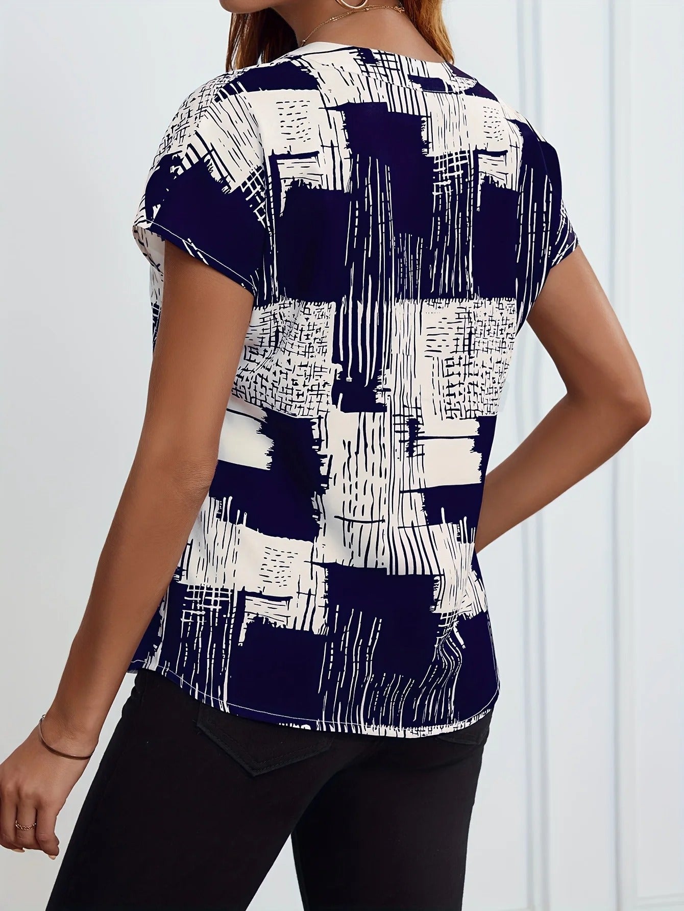 Amara - Dames Blouse met Abstracte Print